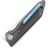 Bestech Knives Shinkanzen Framelock Bronze Titanium & Carbon Fiber Folding Knife 1803D