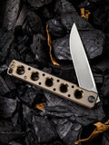 We Knife Co Ltd Miscreant Framelock Champagne Titanium CPM-S35VN Knife 913B