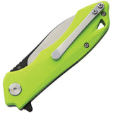 Bestech Linerlock Beluga Green G10 D2 Steel 2-Tone Folding Knife G11F1