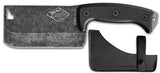ESEE Fixed Stonewashed Idaho Cutout Blade Black G10 Handle Cleaver + Sheath CL1
