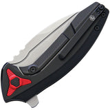 BRS BladeRunner Systems Apache E Volve Folding Black and Red Folding Flipper Knife 002