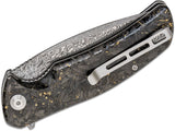 Civivi Incite Linerlock Carbon Fiber/Gold Foil Folding Damascus Knife 908DS1