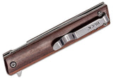 Buck Decatur Brown Wood handle Linerlock Folding Knife 256brs