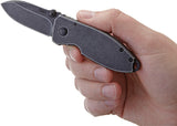 CRKT Squid Framelock Black Stonewash Folding Pocket Knife 2490ks