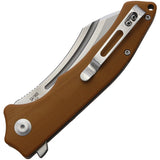B'yond EDC Sunder 8.125" Brown Cleaver Linerlock Folding D2 Knife 1903DGBN