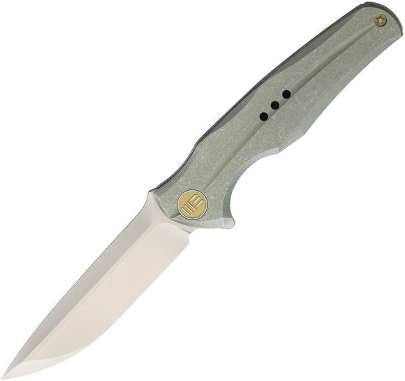 WE KNIFE Green Titanium Flipper Folding Pocket Knife S35VN -  601b