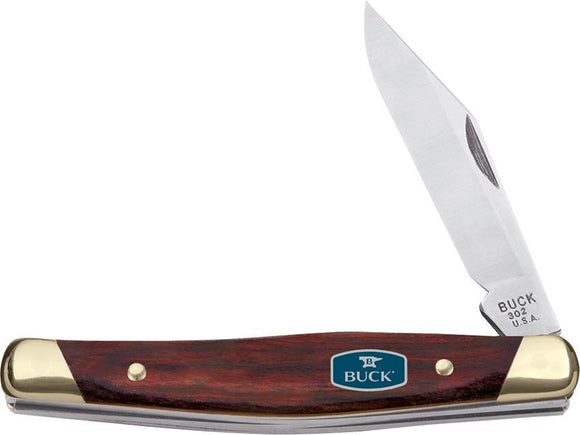 BUCK Knives Solitaire Rosewood Dymondwood Handle Folding Pocket Knife