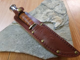 Marbles 8" Stacked Leather Fixed Blade Hunting Knife - 302