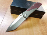 Kizer Titanium linerlock Red handle Folding Knife