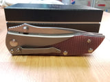 Kizer Titanium  Red handle Folding Knife