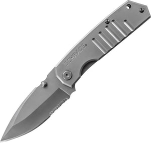 Schrade Heavy Duty Tactical Framelock Partially Serrated Folding Knife 304S