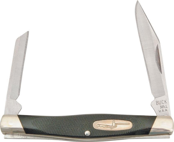 BUCK Knives Lancer Black Sawcut Handle Tiny Executive Folding Pocket Knife