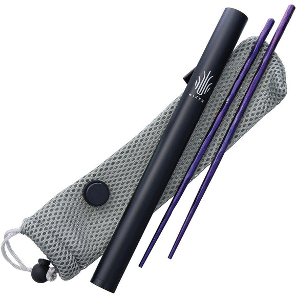 Kizer Cutlery Textured Titanium Purple Chopsticks 8.5