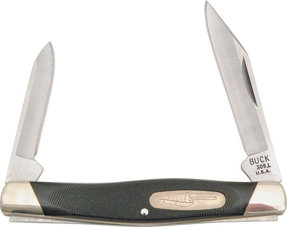 BUCK Knives Companion Black Sawcut Folding Clip & Pen Blades Pocket Knife