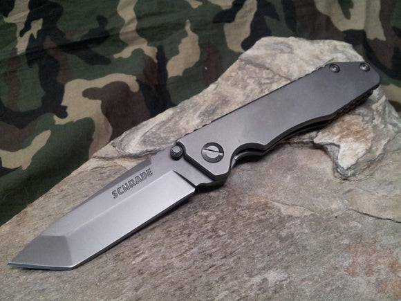 Schrade Framelock Plain Tanto Edge Knife - 307