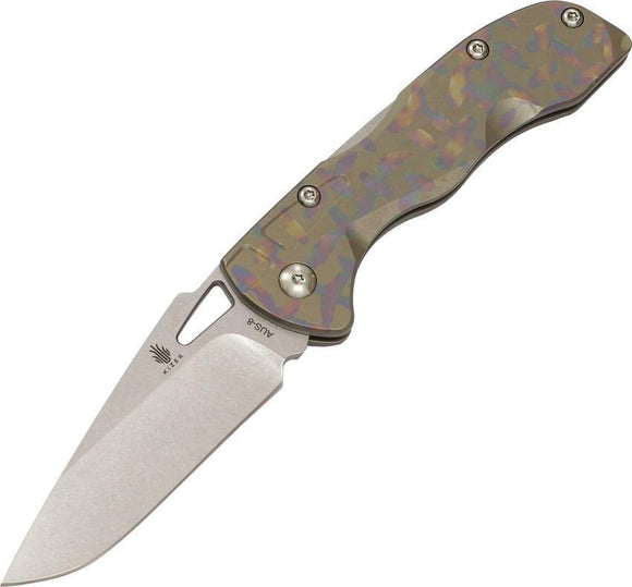 Kizer Bast Multi Color Titanium Lockback SW AUS-8 Folding Pocket Knife