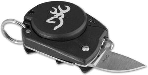 Browning Edge Keychain LED 99 Lumens Light & Knife Blade BLK Handle Keyring