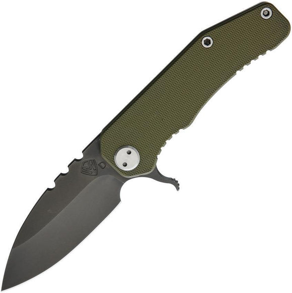 Medford Flipper Deployment OD Green G10 Handle D2 Tool Steel Folding Knife