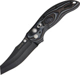 Hogue EX-04 Button Lock Wharncliffe Black Gray G10 Folding Pocket Knife