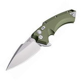 Hogue X5 Button Lock OD Green Aluminum Spear Pt Folding Pocket Knife
