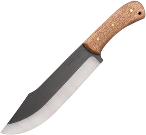 United Cutlery Bushmaster 13.25" Butcher Wood Handle Bowie + Leather Sheath 3464