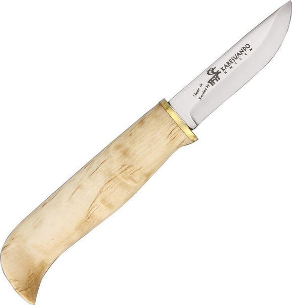 Karesuando Kniven THe Hare Stainless 12C27 Steel Birch Handle Fixed Knife