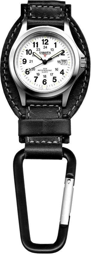 Dakota Leather Hanger Stainless Back Black Luminescent Water Resistant Backpack Watch