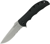 Kershaw Volt II Linerlock A/O Serrated Drop Blade Black Folding Knife