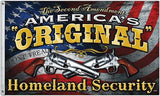 America Original Homeland Security Flag 3 x 5 2nd Amendment NRA Gun Rights - 36679