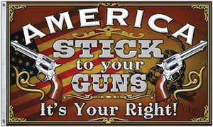 America Stick To Your Guns Your Right Flag 3' x 5' USA NRA Freedom 2a - 36682
