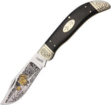 Marbles Turkey Clasp Wildlife Collectors Series Bone Tracks Folding Knife