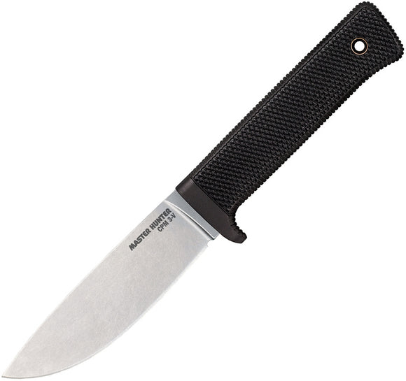 Cold Steel Master Hunter Stonewash Carbon Steel Black Handle Fixed Knife