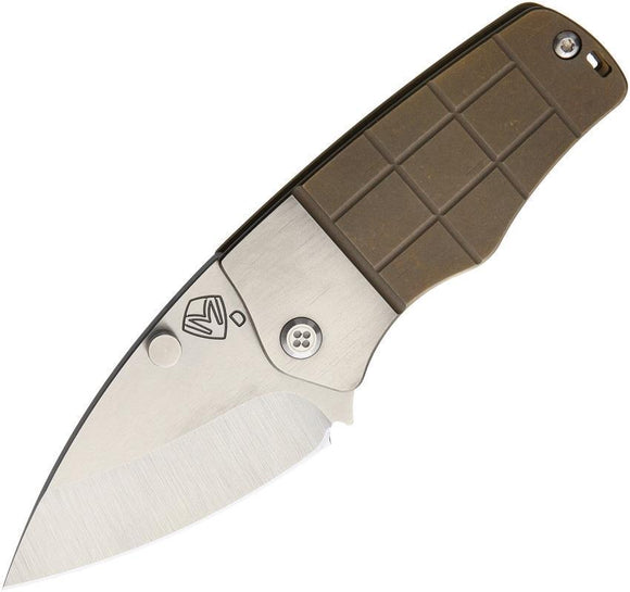 Medford MKT Sherman Stout D2 Steel Drop Pt Bronze Folding Pocket Knife