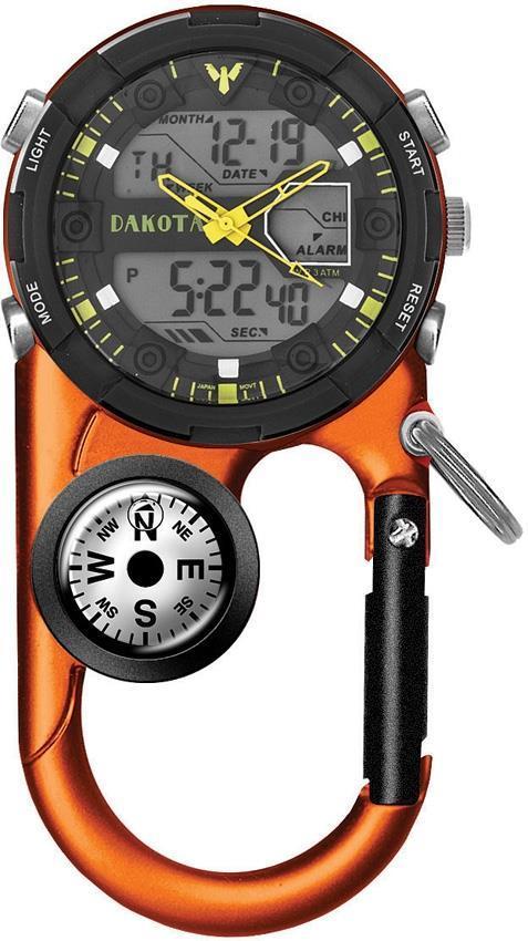 Dakota Angler II Orange Moonglow Watch Compass Water Resistant