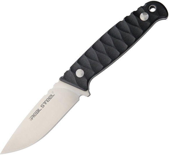 Real Steel Observer Satin Black G10 440C Stainless Fixed Knife w/ Sheath