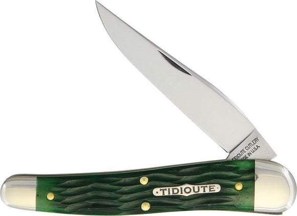 Great Eastern Northfield Folder Green Bone 1095HC Folding Pocket Knife