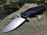 Kershaw Swerve Assisted Open Folding Knife Black Folder K Texture Drop Pt - 3850