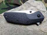 Kershaw Swerve Assisted Open Folding Knife Black Folder K Texture Drop Pt - 3850
