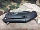 Elk Ridge Spring Assisted Folding Pocket Knife Black on Black - A013BK