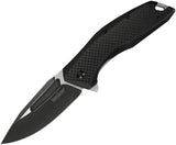 Kershaw Flourish Linerlock A/O Drop Pt Blade Black G10 Folding Knife