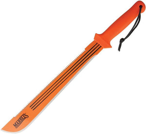 Marbles Knives 25" Sawback Machete 18" Orange Blade Survival Outdoor