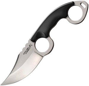 Cold Steel Double Agent II Stainless Fixed Clip Blade Black Handle Knife