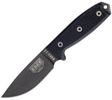 ESEE 8.25" Model 3MIL Black G10 Plain Edge Handle Fixed Blade Knife