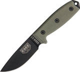 ESEE Model 3MIL Plain Edge Light Green Micarta Handle Fixed Blade Knife