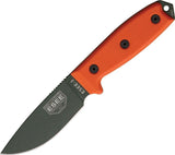 ESEE Model 3 Standard Edge Orange G10 Handle OD Green Fixed Blade Knife