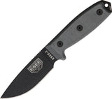 ESEE 8.25" Model 3 Standard Edge Fixed Blade "Super Tuff" Black Knife