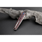 Artisan Virginia Linerlock Red & Black G10 S35VN Flipper Folding Knife 1807GBRS