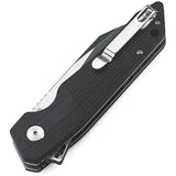 Bestech Barracuda Linerlock Black G10 D2 Wharncliffe Folding Knife G15A1