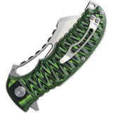 Bestech Knives Hornet Linerlock Black Green G10 Stainless D2 Folding Knife G12C