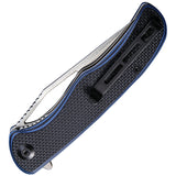 Civivi Shredder Linerlock Blue/Black G10 Folding D2 Steel Pocket Knife 912A